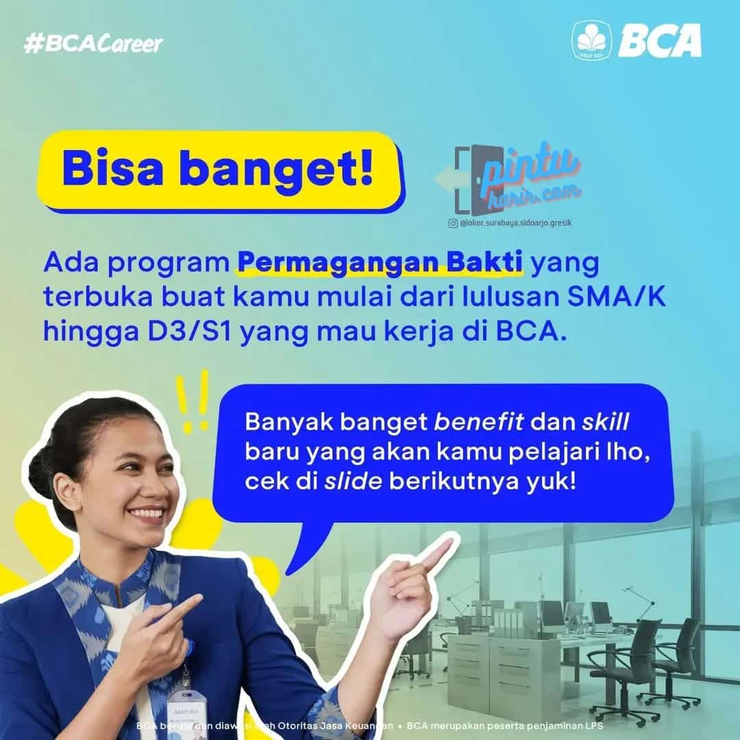 Magang Bakti BCA - PintuKarir.com SMA/SMK